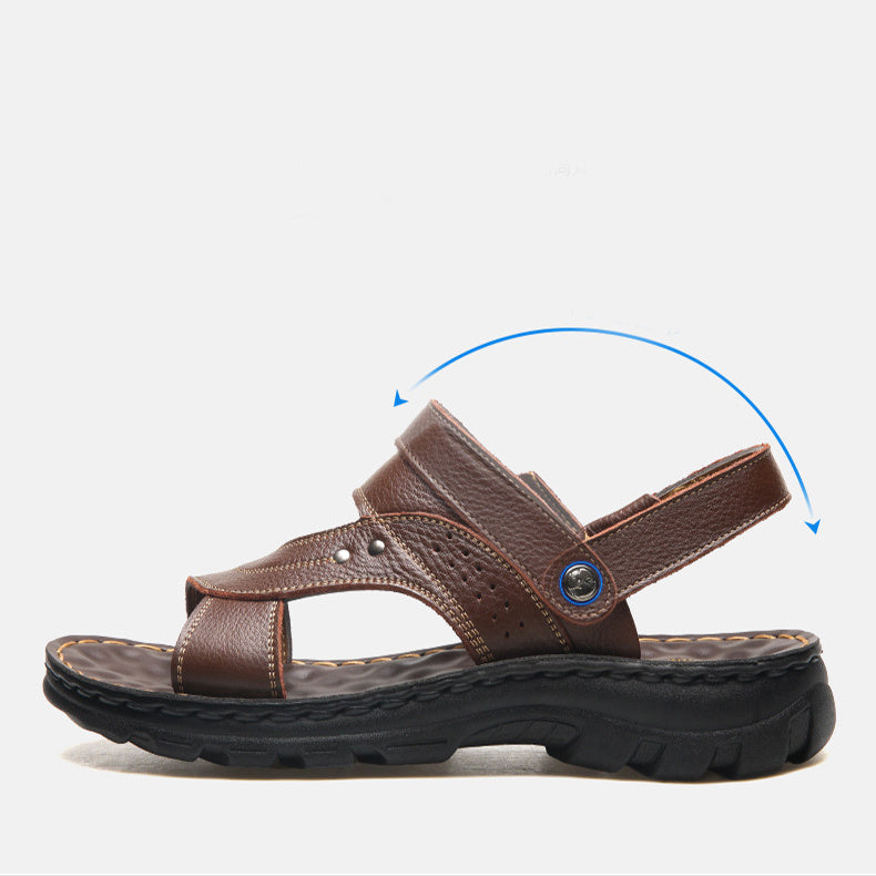 Men's Summer Sandals Adjustable Back Strap Beach Slides