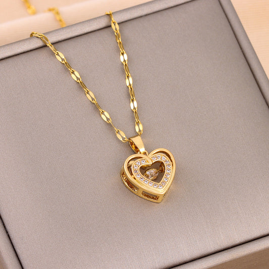 Exquisite Double-Layer Love Pendant - Glamour Nest