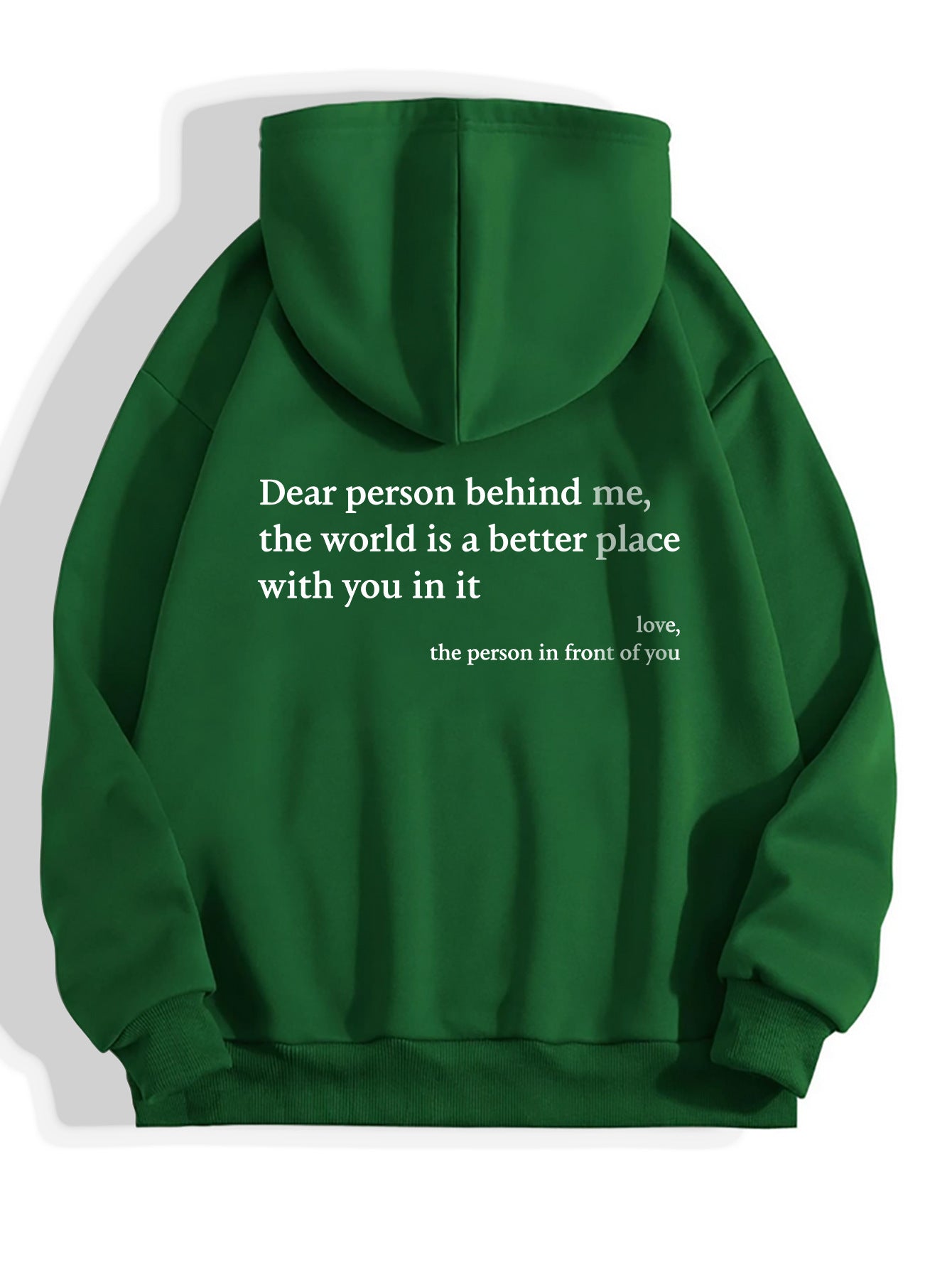 Inspirational Letter Print Hoodie - Glamour Nest