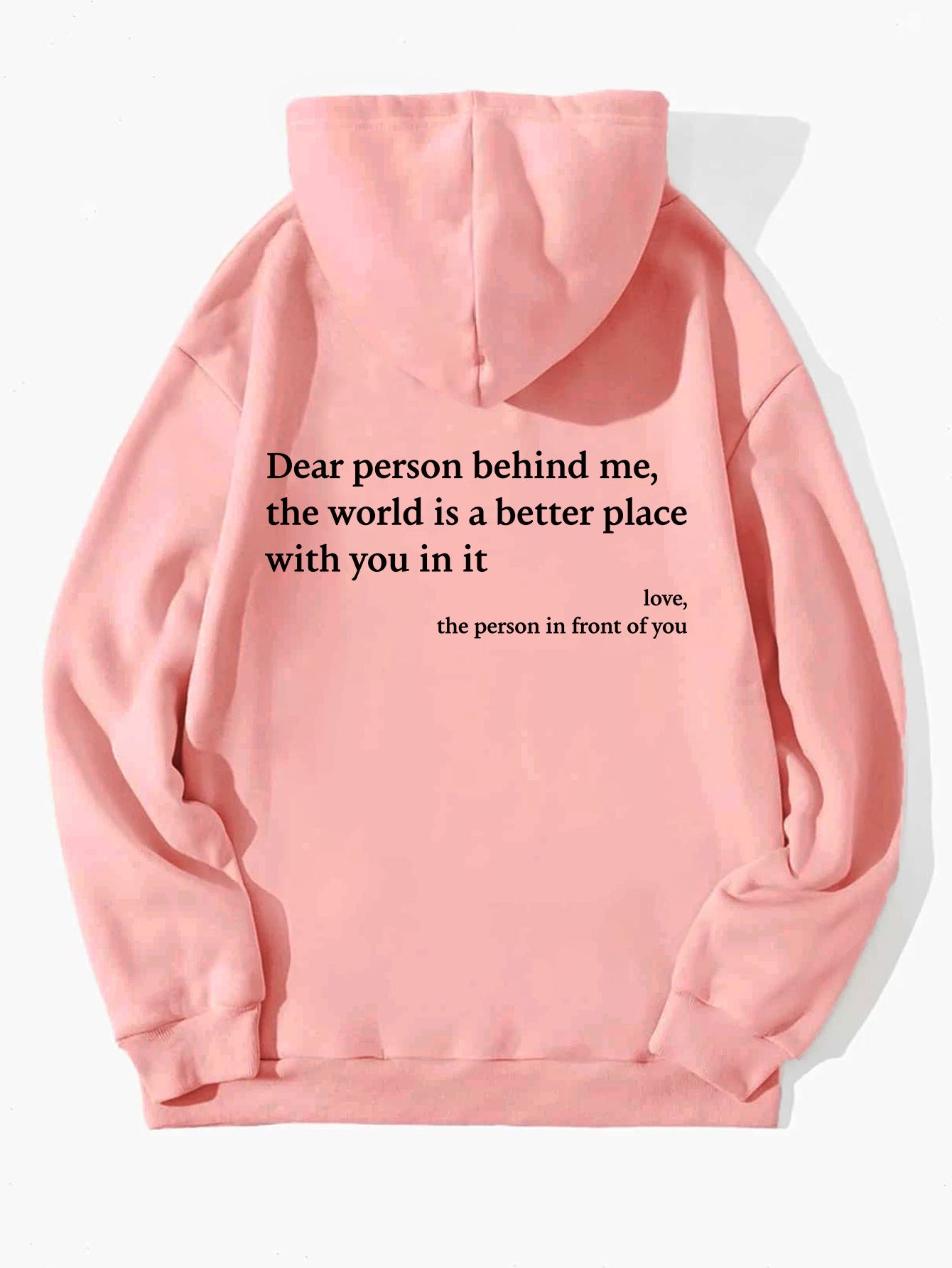 Inspirational Letter Print Hoodie - Glamour Nest