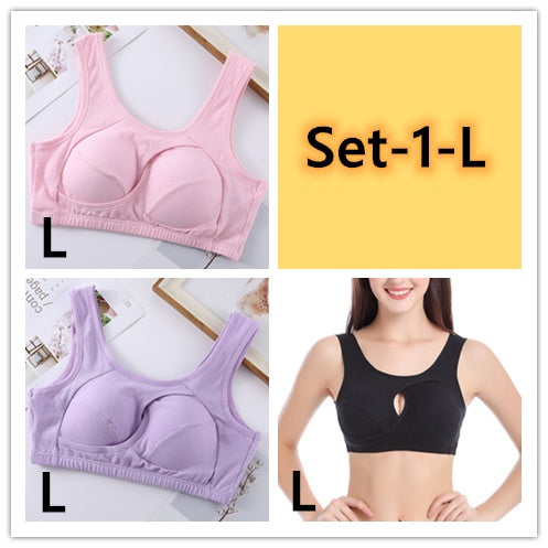 Comfortable Plus Size Sleep Bra: Wireless, Padded, Cotton.