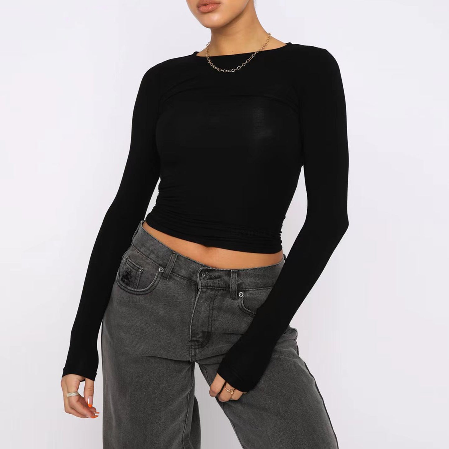 Stylish Slim Pullover Top - Glamour Nest