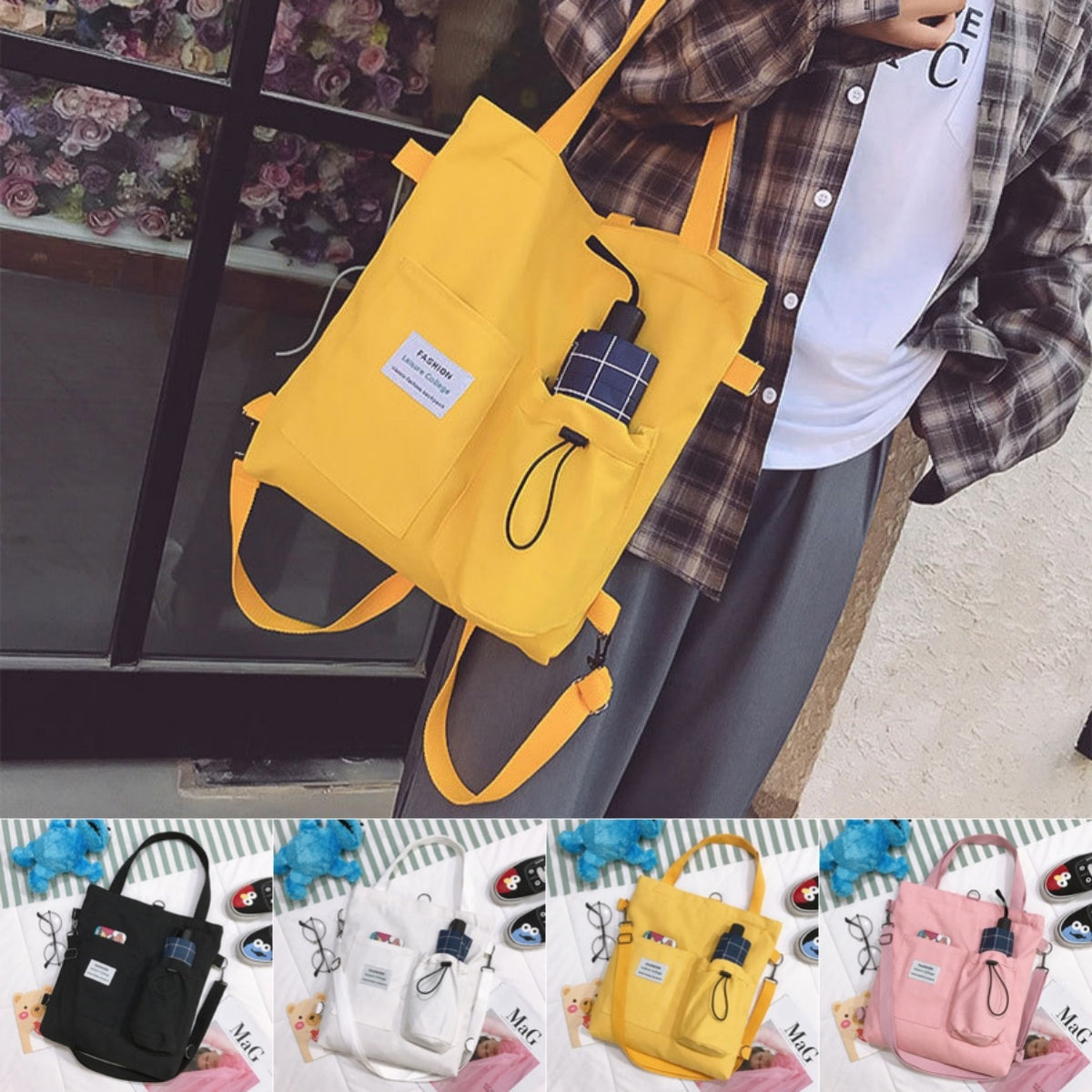 Trendy Harajuku Canvas Handbag for students - Glamour Nest