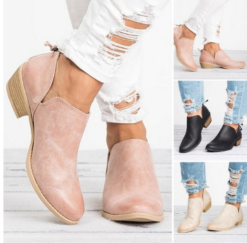 Stylish Retro High Heel Ankle Boots - Glamour Nest