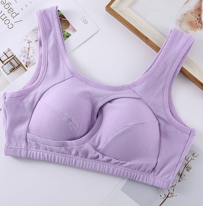 Comfortable Plus Size Sleep Bra: Wireless, Padded, Cotton.