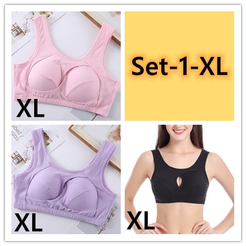 Comfortable Plus Size Sleep Bra: Wireless, Padded, Cotton.