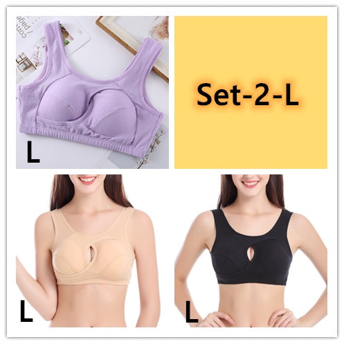 Comfortable Plus Size Sleep Bra: Wireless, Padded, Cotton.