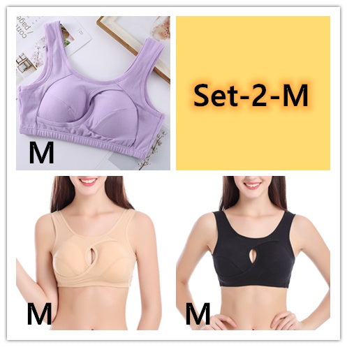 Comfortable Plus Size Sleep Bra: Wireless, Padded, Cotton.