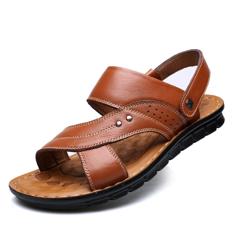 Men's Summer Sandals Adjustable Back Strap Beach Slides