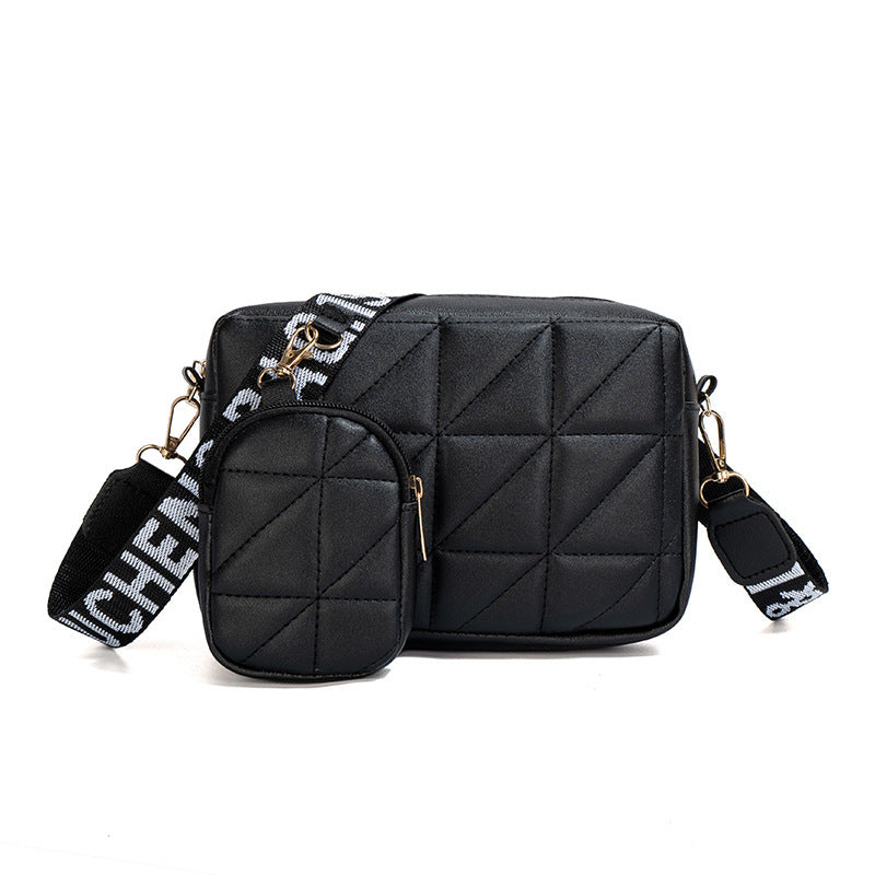 2Pcs Rhombus Shoulder Bag With Wallet