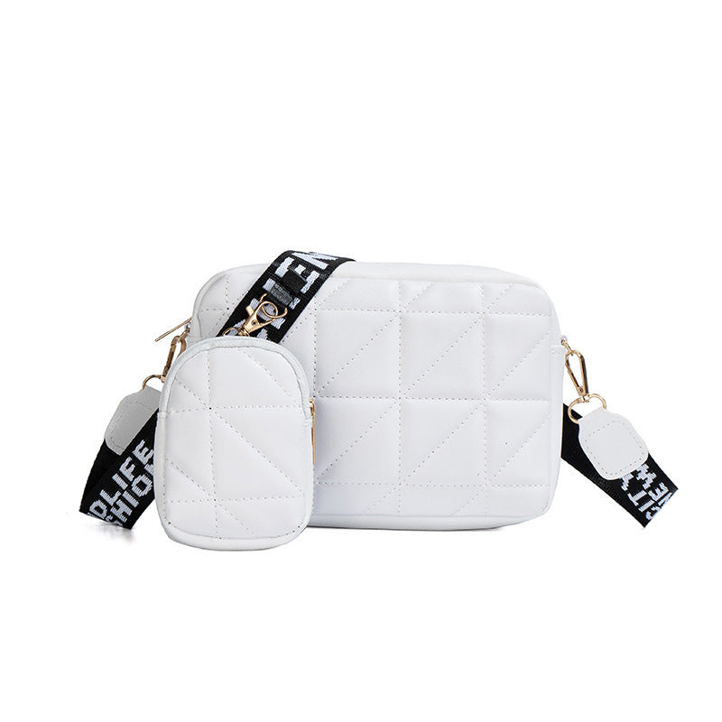 2Pcs Rhombus Shoulder Bag With Wallet