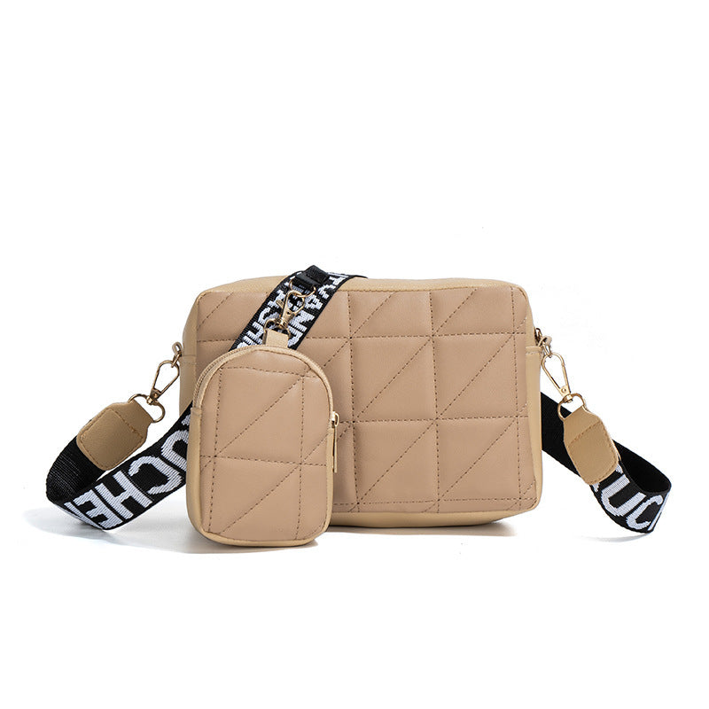 2Pcs Rhombus Shoulder Bag With Wallet