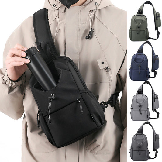 Men's Oxford Cloth Splash-proof Crossbody Chest Bag