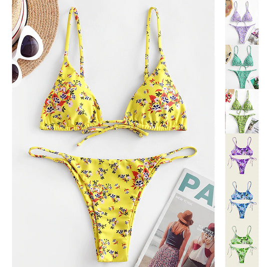 Summer Flowers Print Bikini