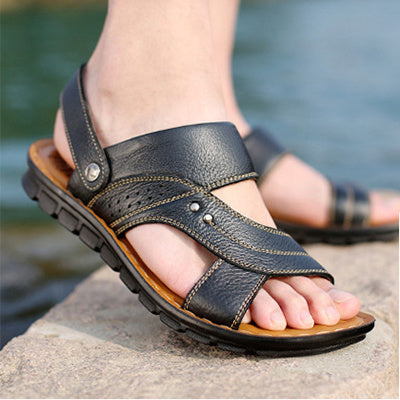 Men's Summer Sandals Adjustable Back Strap Beach Slides