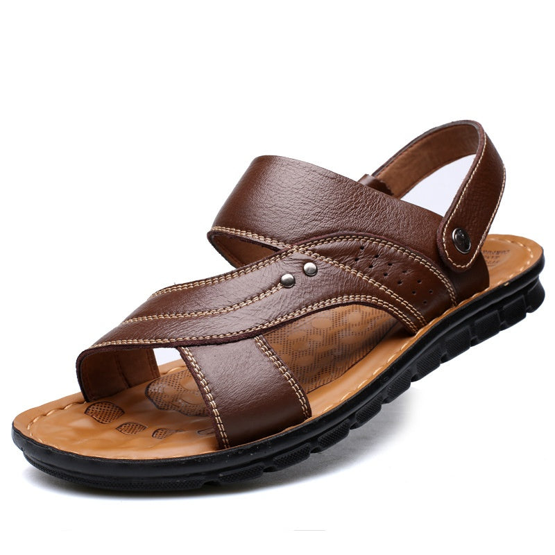 Men's Summer Sandals Adjustable Back Strap Beach Slides